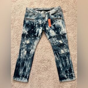 Rock Revival Moto Biker Tapered Leg Jeans “Ean” Regular